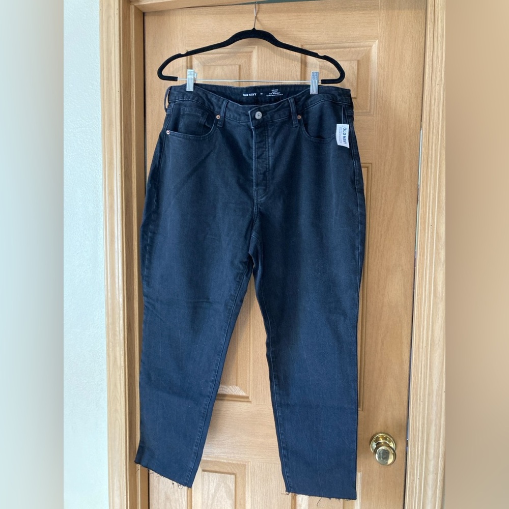 Old Navy High-Rise Curvy Straight Black Women’s Jeans
